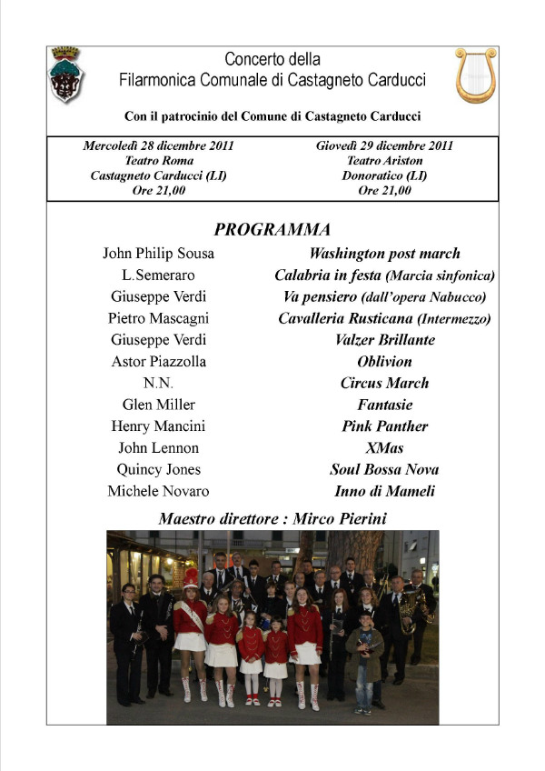 LOCANDINA CONCERTO FINE ANNO LOCANDINA CONCERTO FINE ANNO